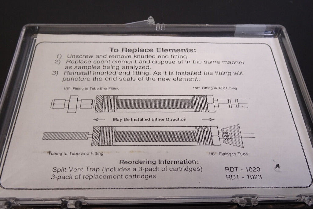 Agilent RDT 1020 Trap Splitvent & 3 PK Cart3