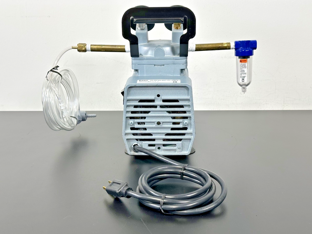Gast DOA P704 AA Vacuum Pressure Pump Gauges Filter Tubing Assembly Working1