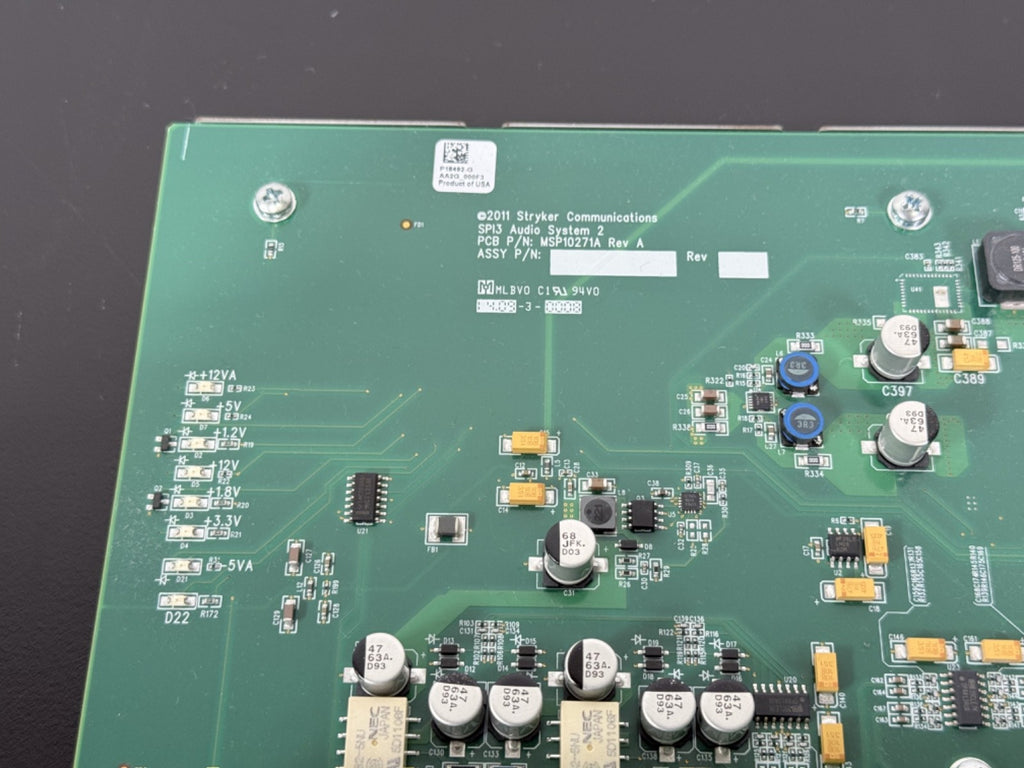 Stryker Communications SPIS Audio System 2 Audio Module MSP10271A Rev A3