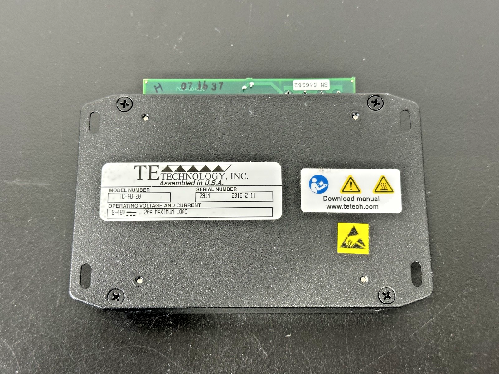 TE Technology TC 48 20 Thermoelectric Temperature Controller 9 48VDC 20A2