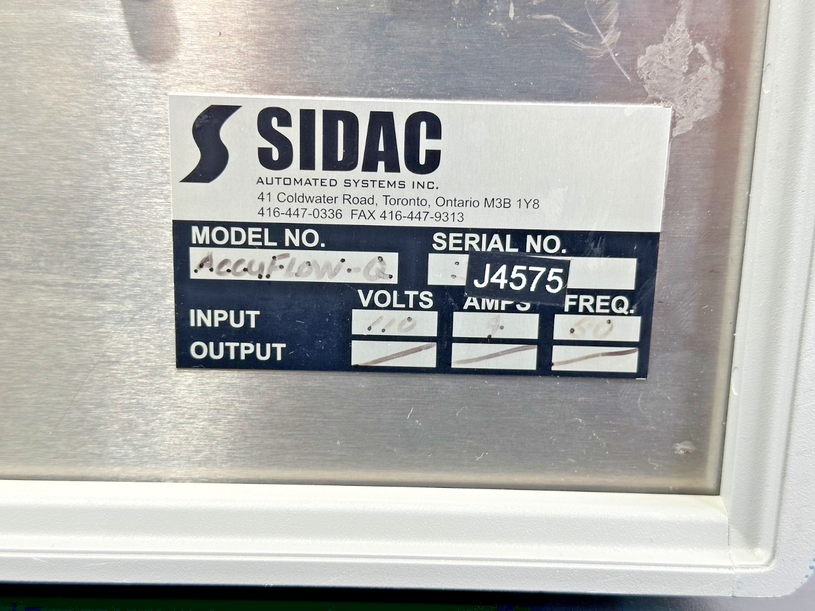 SIDAC AccuFlow Q Fluid Calibration System Shelley Medical Imaging Powers On4
