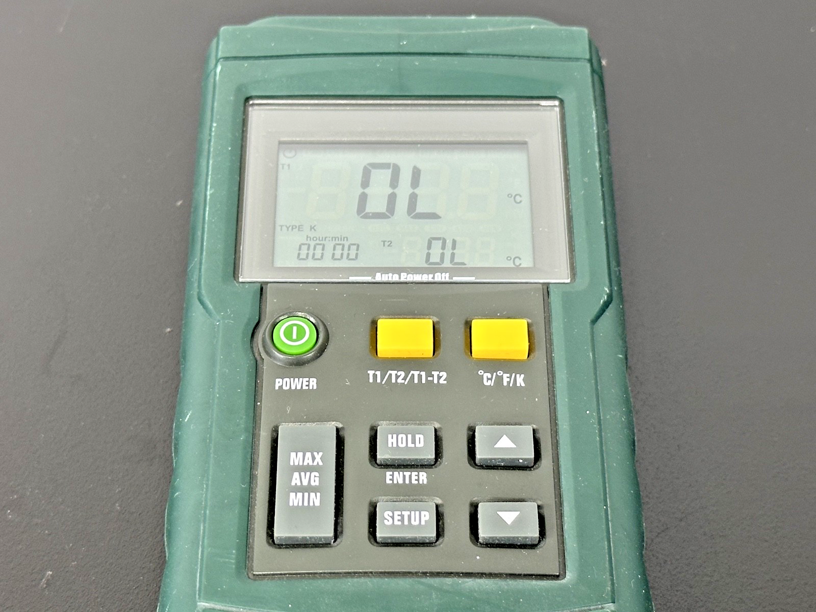 Mastech MS6512 Dual Channel Digital Thermocouple Thermometer Working1