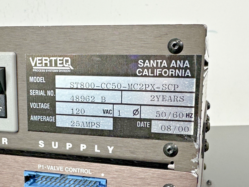 Verteq ST800 CC50 MC2PX SCP Power Supply Semiconductor Industrial Unit2