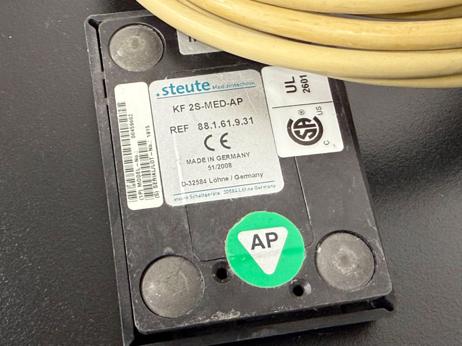 Steute KF 2S MED AP Foot Switch Pedal w/ Cable Medical Industrial3