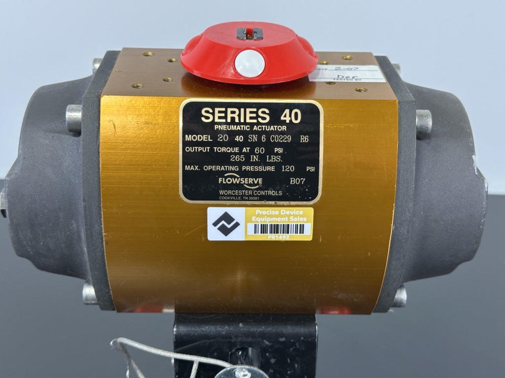 Flowserve Worcester Controls Series 40 Model 20 40 Pneumatic Actuator Ball Valve1