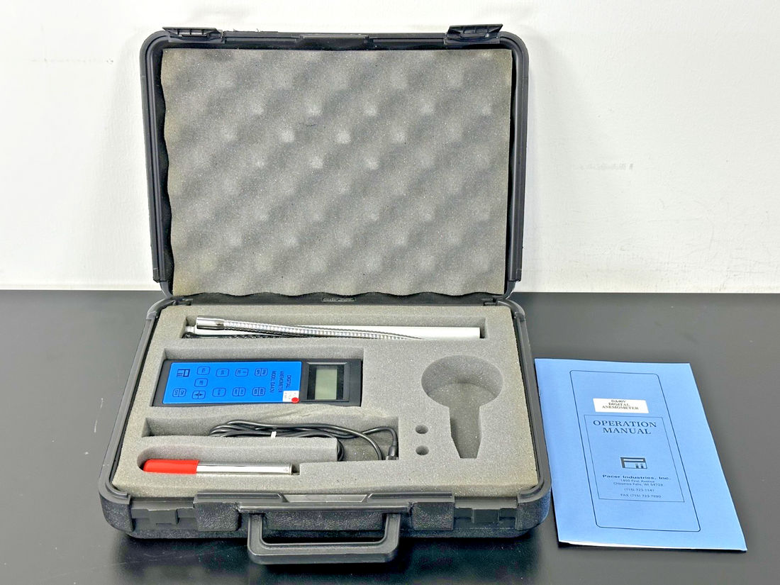 Pacer Industries DA40V Digital Anemometer Air Velocity Meter Probe Kit0