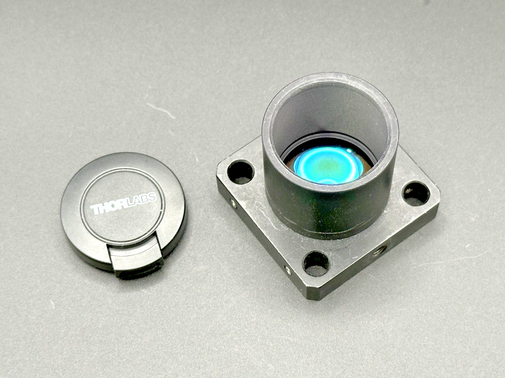 Thorlabs Coated Optical Lens in Cage Plate Lens Tube Mount w/ Cap1