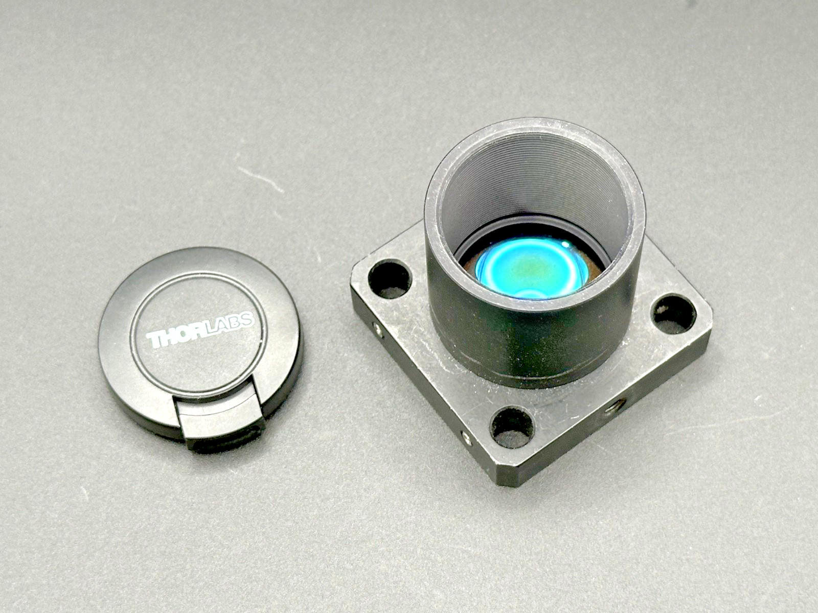 Thorlabs Coated Optical Lens in Cage Plate Lens Tube Mount w/ Cap1