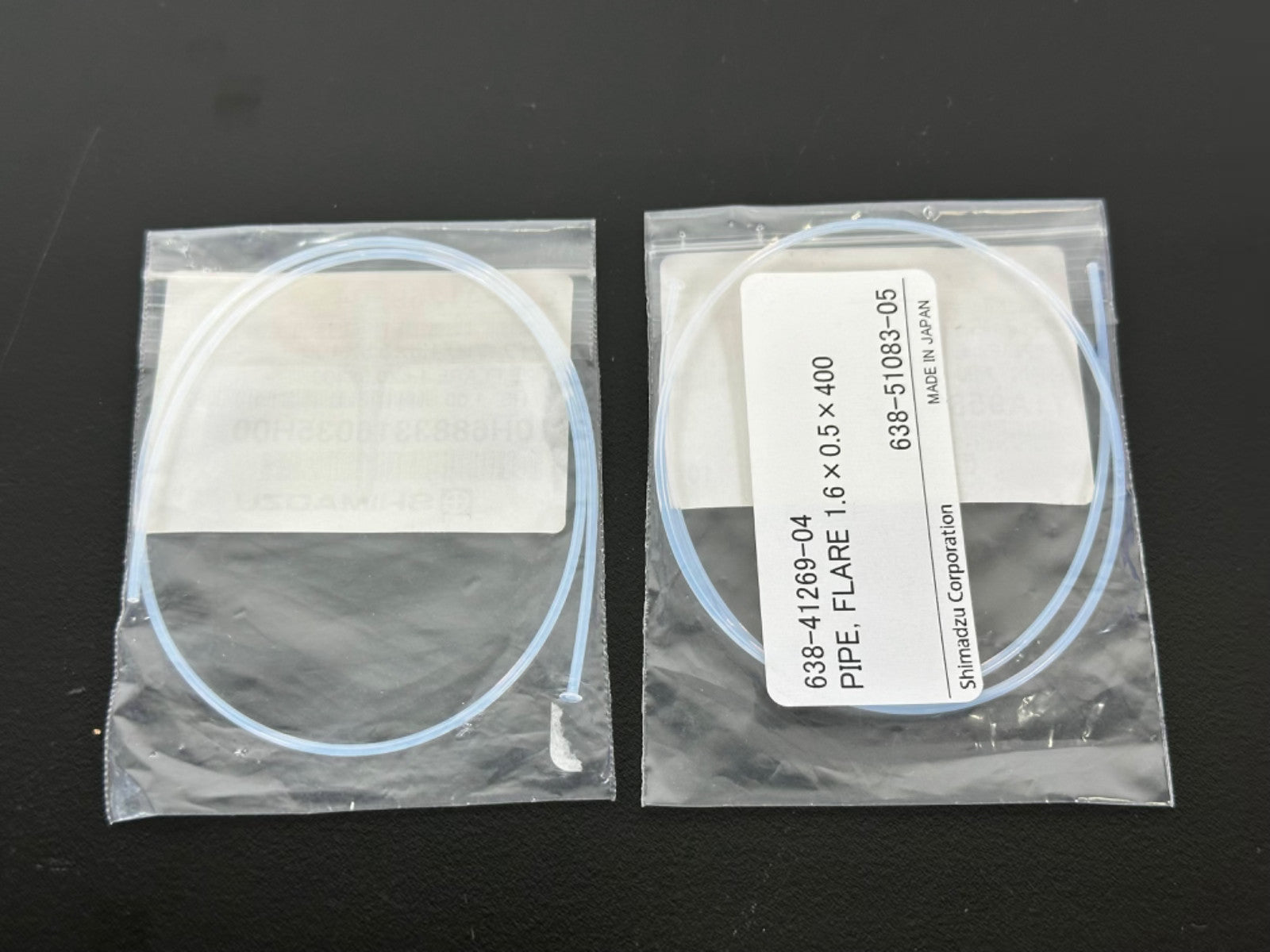 Lot of 2 Shimadzu 638 41269 04 PTFE Flared Pipe 1.6x0.5x400mm HPLC LC New1