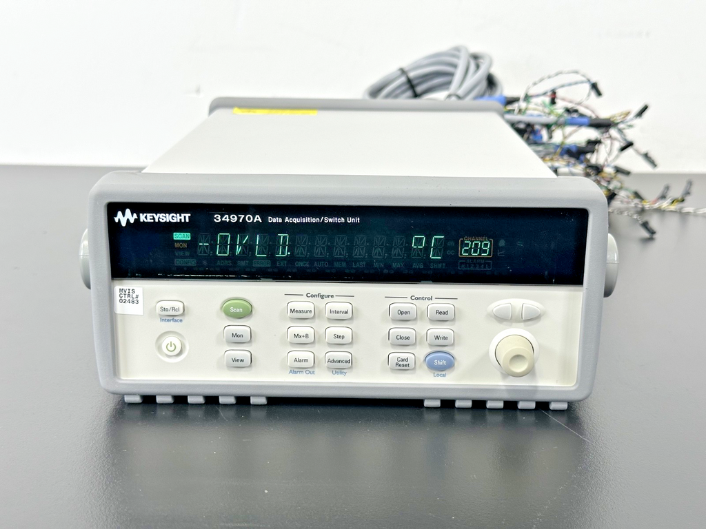 Keysight 34970A Data Acquisition Switch Unit w/ 3x 34901A Multiplexer Working0