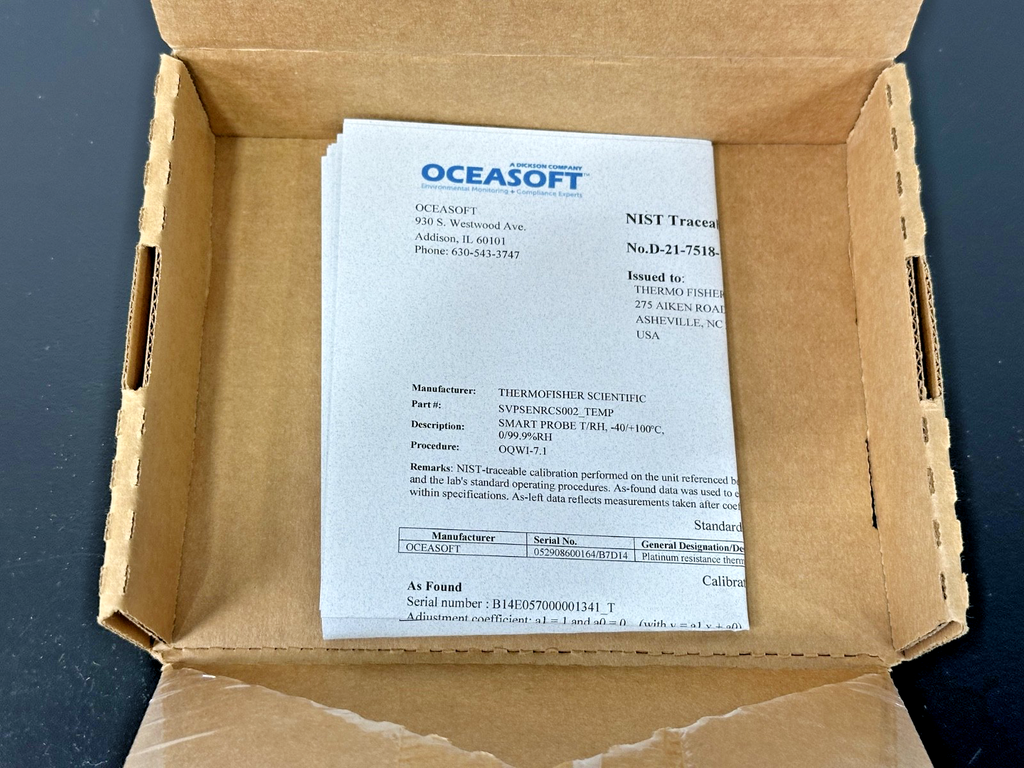 Thermo Fisher OCEASOFT SVPSENRCS002 SmartSensor Temp/RH Probe New1